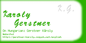 karoly gerstner business card
